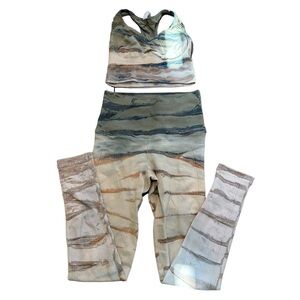 Avocado Avomuse Jupiter Horizon Air Leggings & Bra Set Sz XS/S